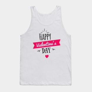 Happy Valentine's day love cute romance couple gift Tank Top